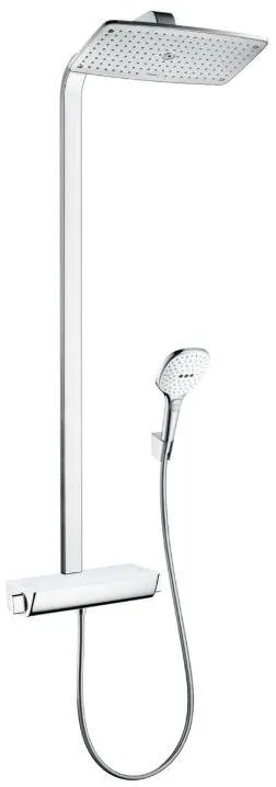 Hansgrohe Raindance Select E, sprchový set Showerpipe 360 s termostatom, EcoSmart 9 l/min, biela/chróm, HAN-27286400