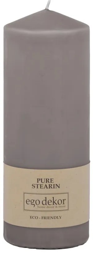 Sivá sviečka Eco candles by Ego dekor Top, doba horenia 50 h