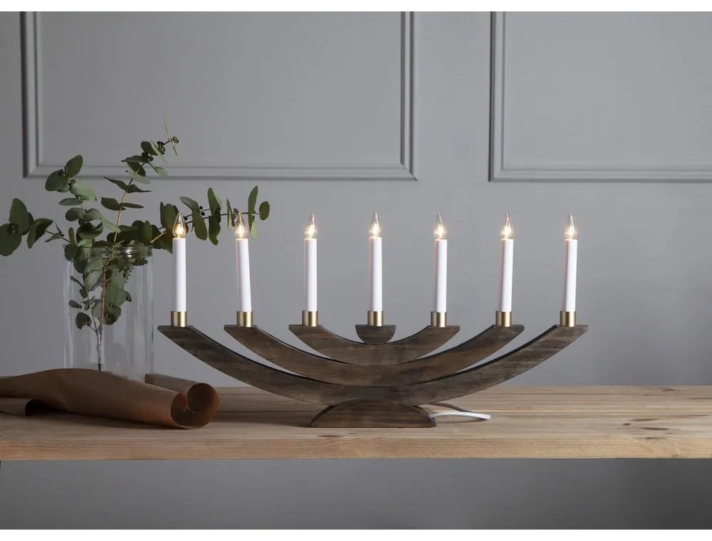 Hnedá vianočná svetelná dekorácia Navida – Star Trading