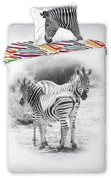 Obliečky Zebra 140x200/70x90 cm