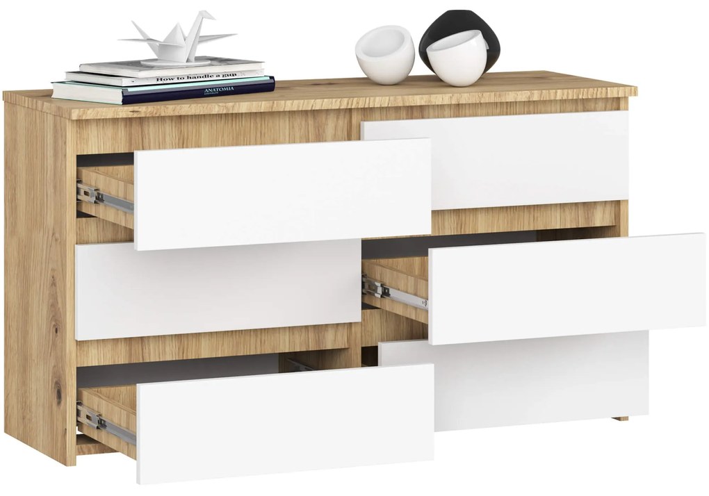 Komoda CL6 100 cm dub artisan/biela