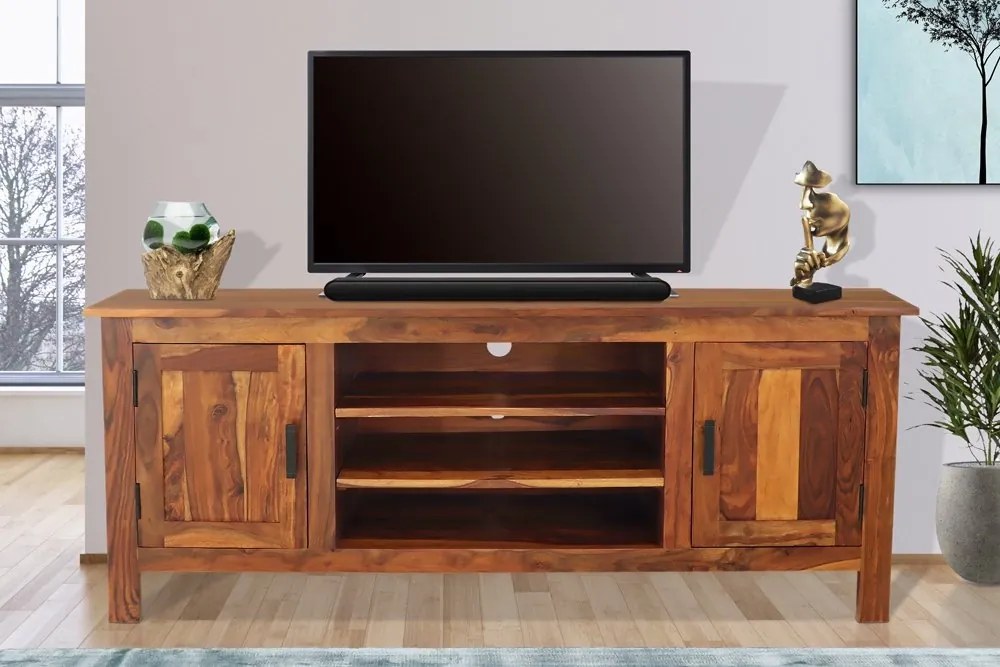 furniture-nabytek.cz - Masiv tv stolek z dřeva palisandr 150x60x45