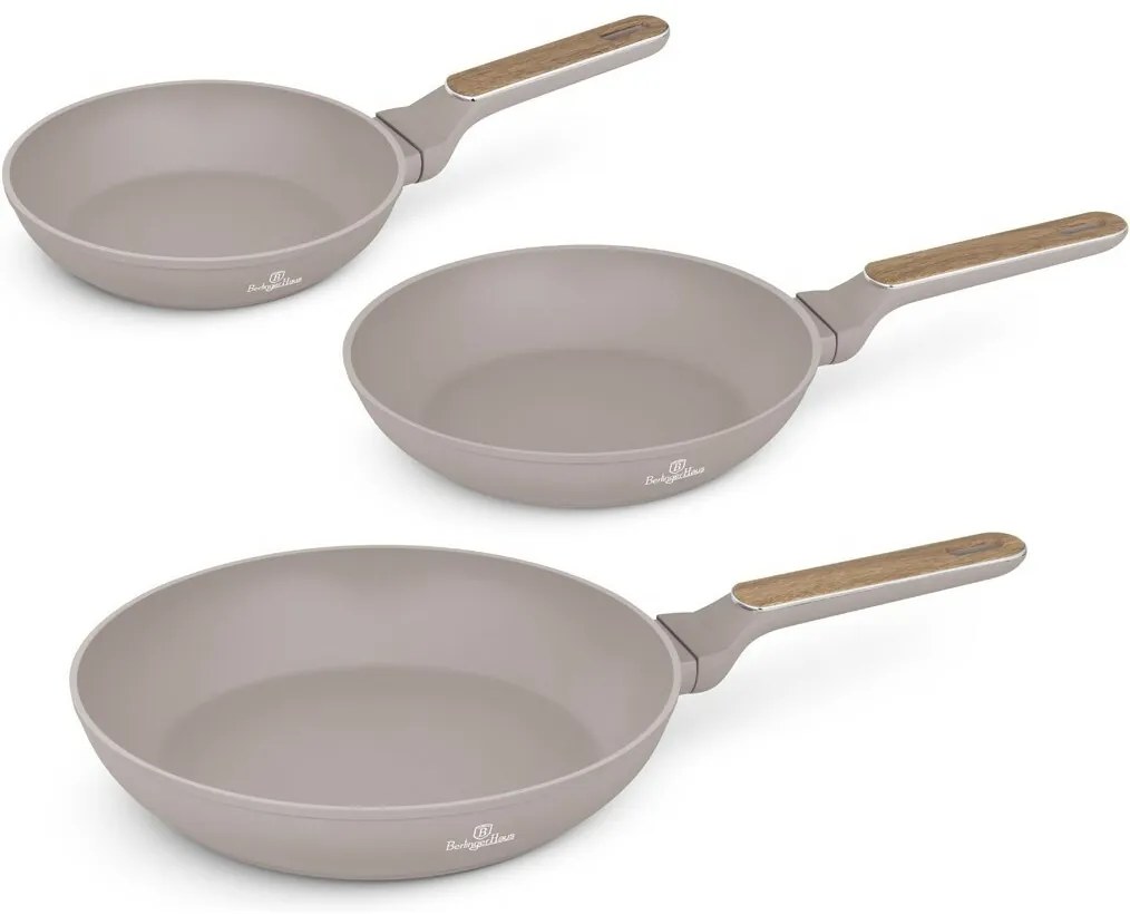 BerlingerHaus Súprava panvíc s titánovým povrchom Taupe Nordic, 3 ks