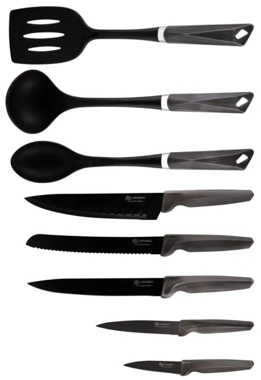 9 dielna sada nožov s kuchynským náradím