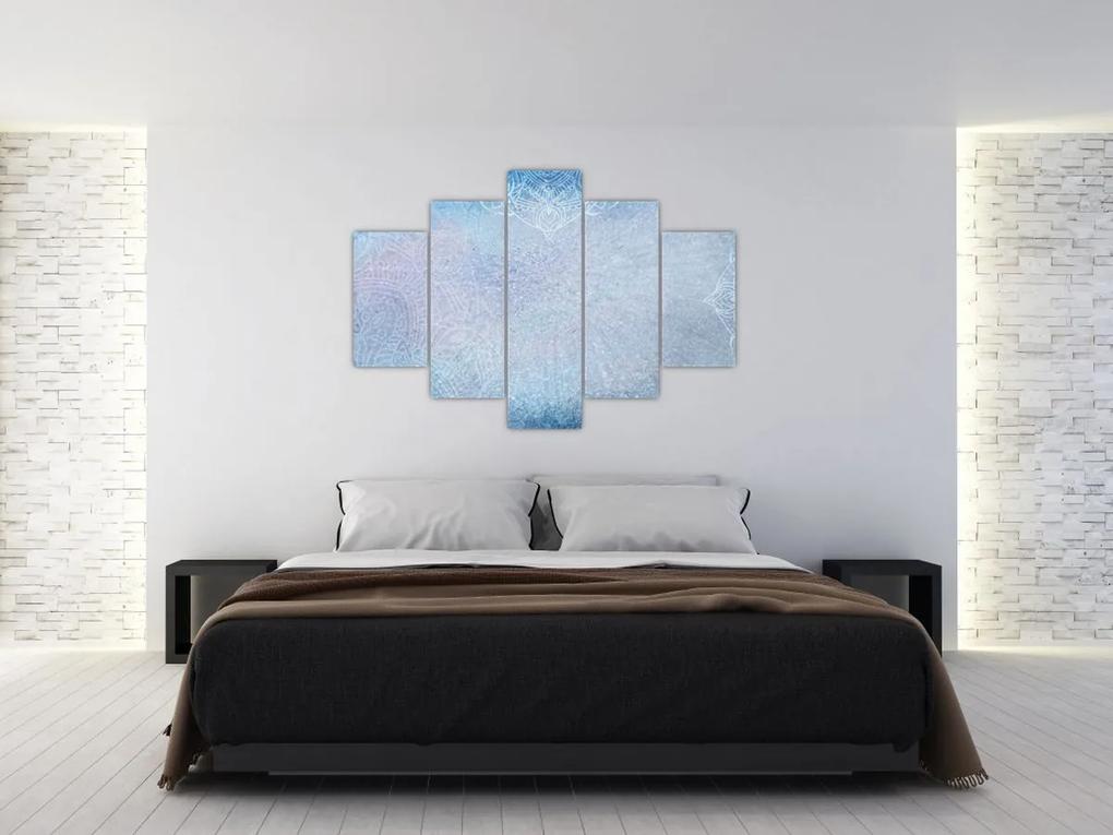 Obraz - Mandaly v modrej (150x105 cm)