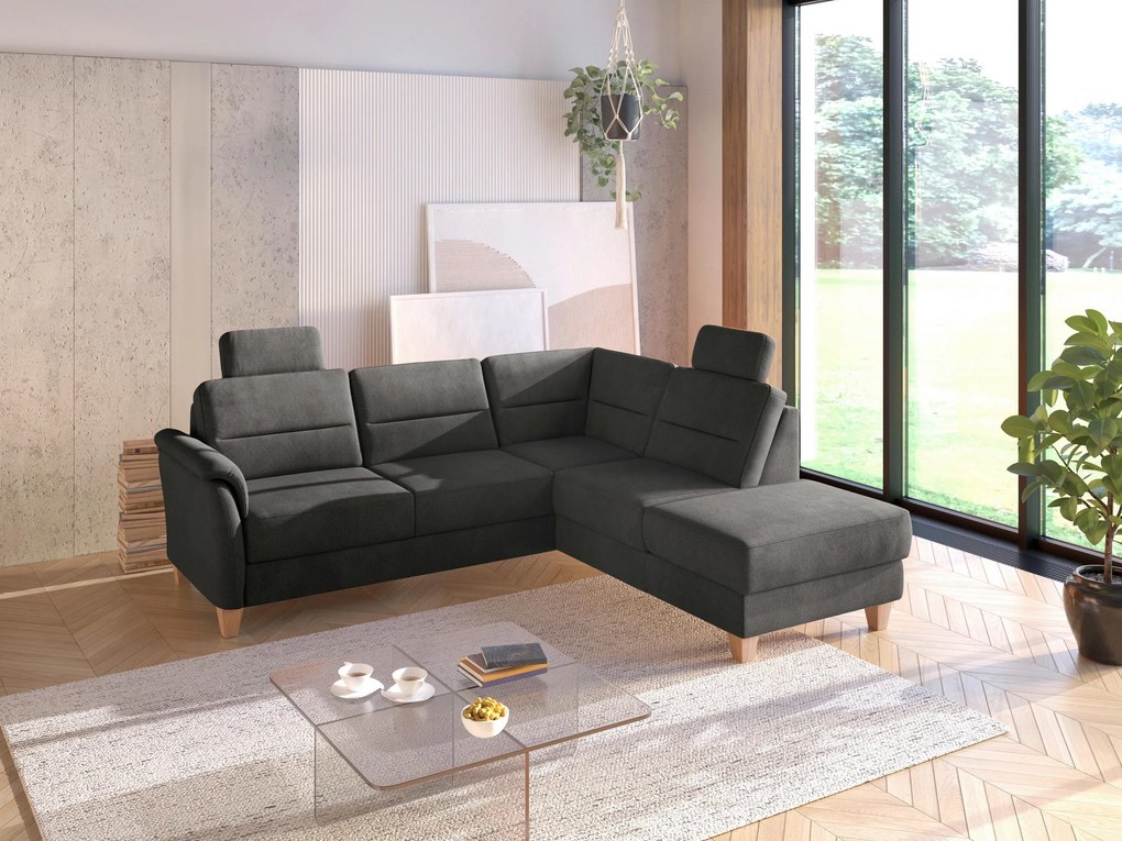XXXLutz ROHOVÁ SEDAČKA, textil, čierna Sit & More - Sedačky - 000144019784