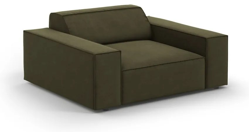 Zelené zamatové kreslo Jodie – Micadoni Home