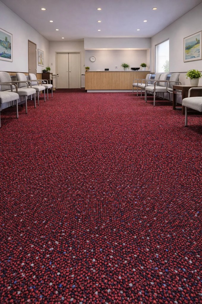 Timzo, Koberec metráž New Techno 3556 červené, na mieru, šíře 4m, červená, ab (mriežka), chodba / predsieň