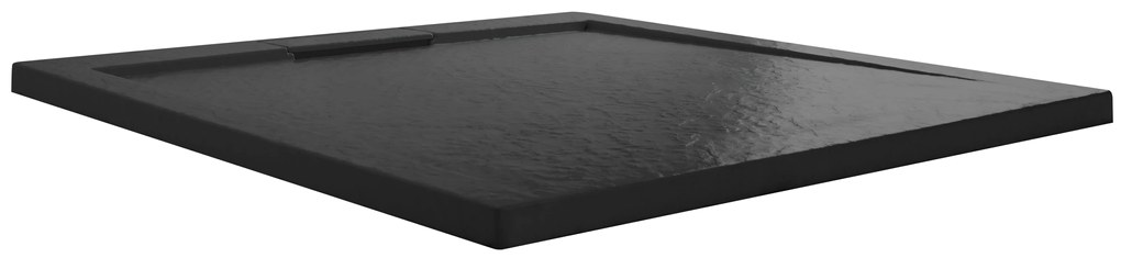 Rea Grand Black, sprchová vanička z minerálneho kameňa 100x80x3,5 cm, čierna matná, REA-K4593