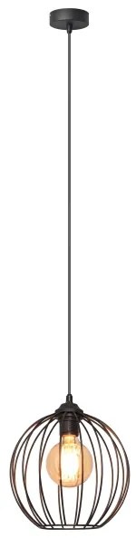 Luster na lanku MERCURE 1xE27/15W/230V pr. 24 cm čierna