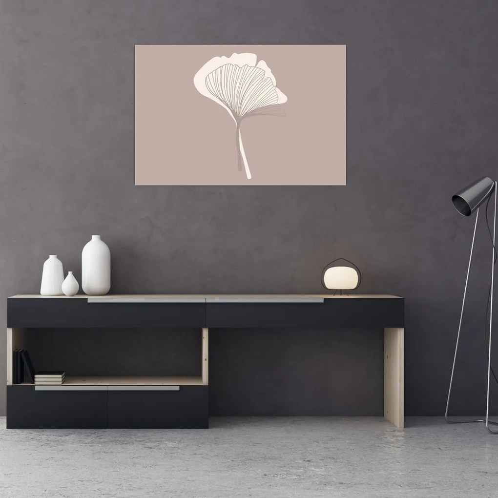 Obraz - Béžové listy N⁰3 (90x60 cm)