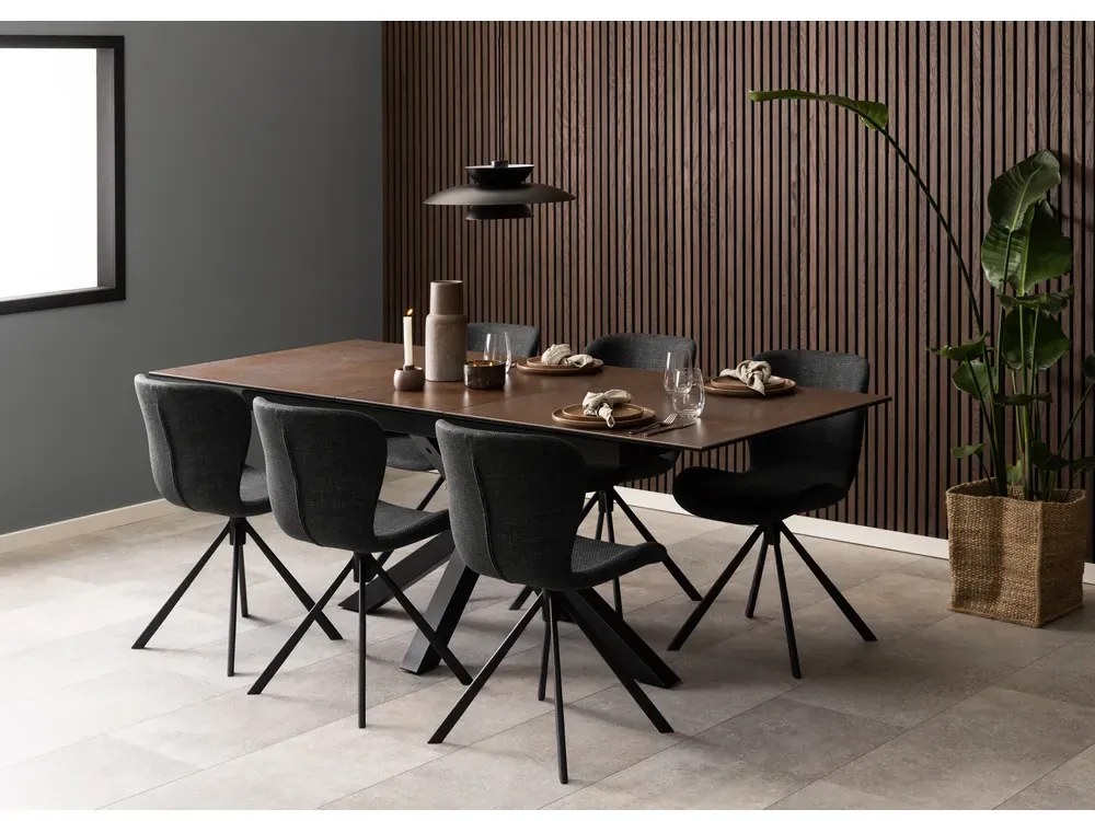 Otočná jídelní židle Batilda A1 šedá/černá