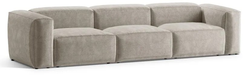 Béžová menčestrová pohovka 364 cm Bergamo – Cosmopolitan Design