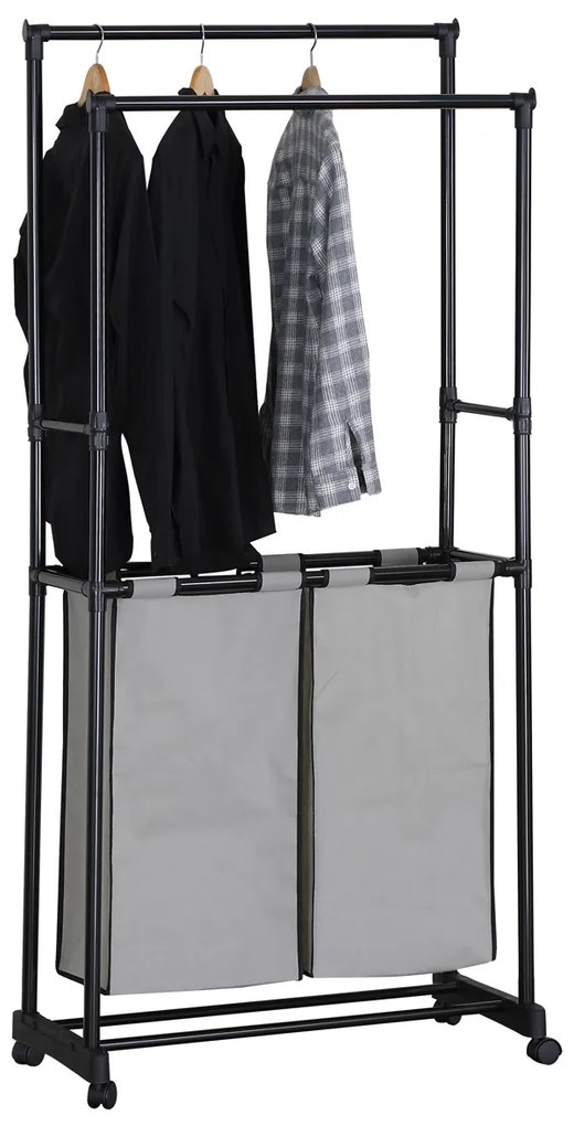 Stojan na oblečenie a kôš na bielizeň Autronic GD-176 BK