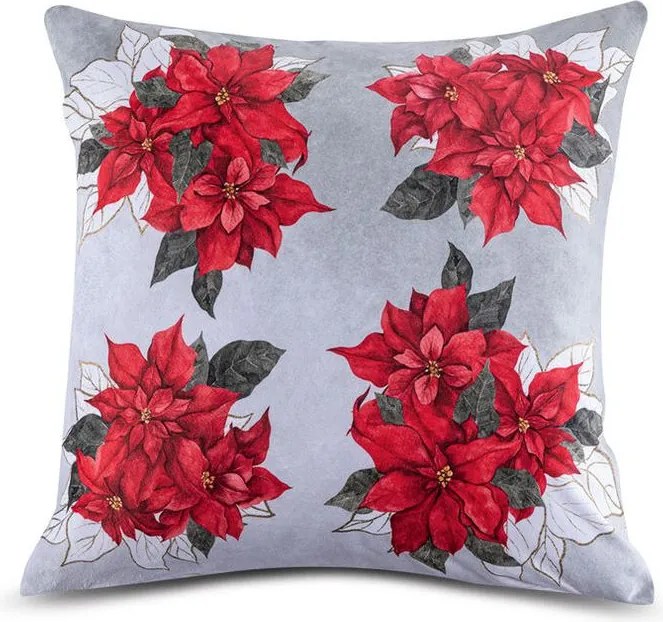 Súprava 3 ks obliečok na vankúšiky POINSETTIA 45 x 45 cm