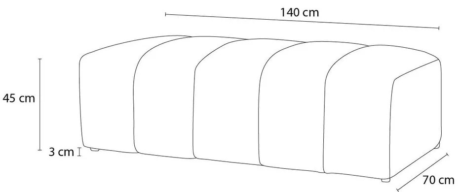 Hnedá podnožka z textílie buklé Annecy – Bobochic Paris