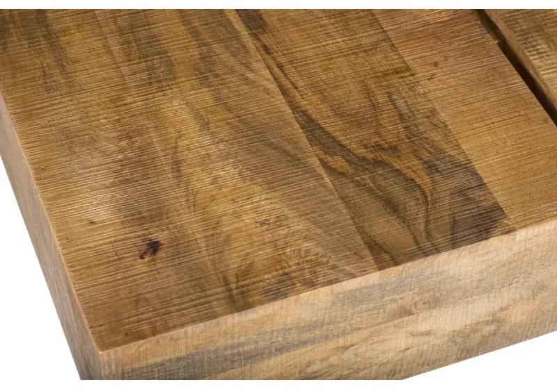 furniture-nabytek.cz - Masívny konferenčný stolík Amberley z mangového dreva, lakovaný, prírodný – 140×70 cm