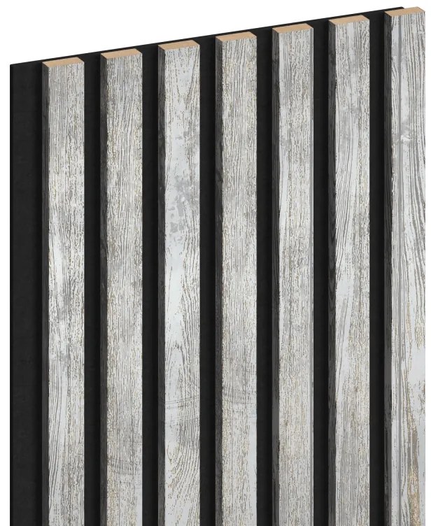 Mexen Lam-F, akustické stenové lamely 275 × 31,5 cm, filc 6 mm, dub bielený, S105-275317-2812-064