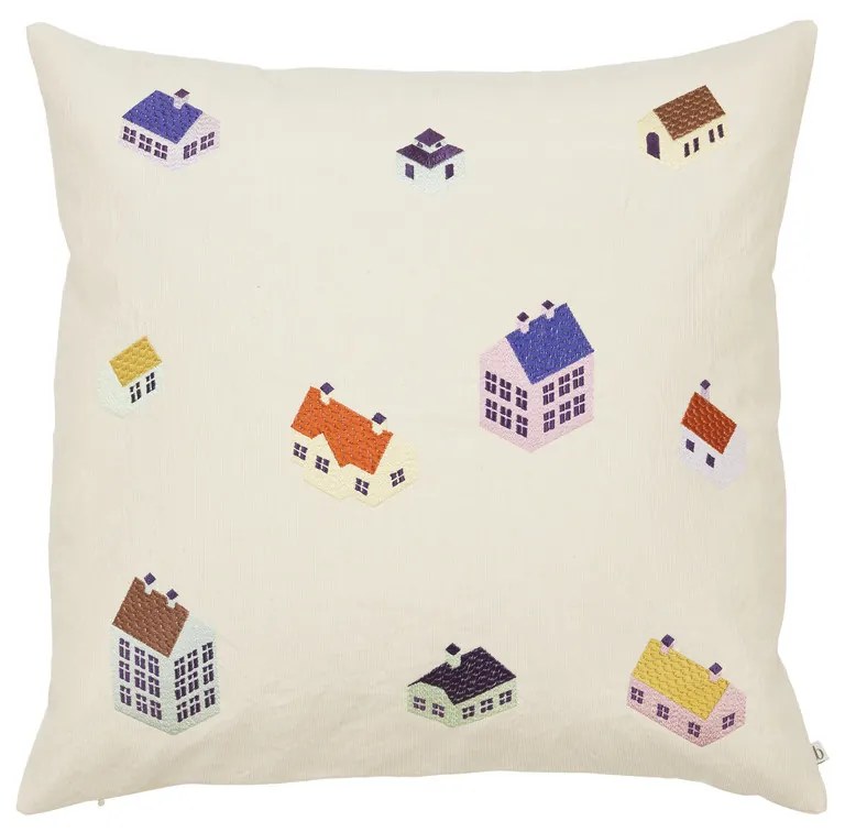 Vianočné dekorácie Broste Copenhagen  CUSHION COVER 'HOUSE' COTTON