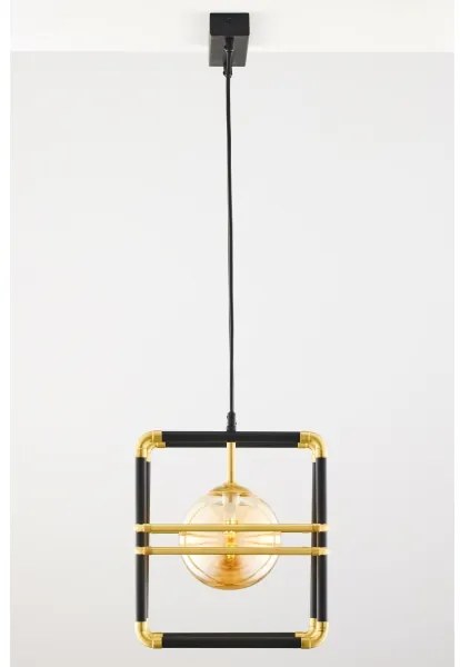 Jupiter 2026 - Luster na lanku FIORI 2xG9/10W/230V čierna/zlatá/béžová