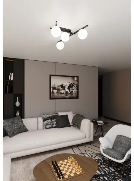 Stropné svietidlo SMART 4xE14/10W/230V čierna/biela