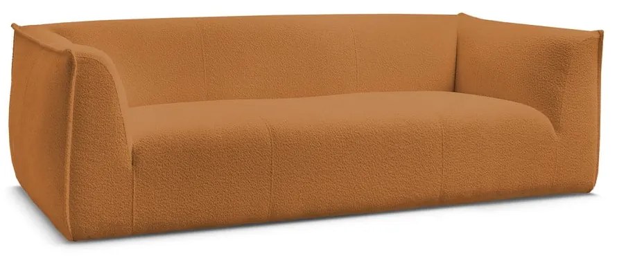 Pohovka z textílie buklé v horčicovej farbe 242 cm Giorgia – Bobochic Paris