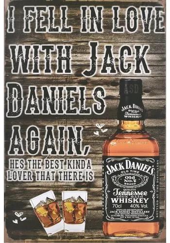 Ceduľa Jack Daniels - I fell in love with Jack Daniels again