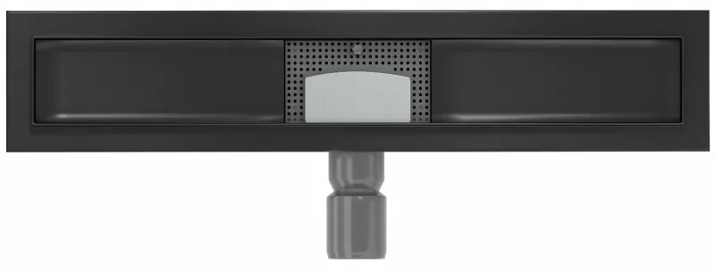 Mexen Flat nerezový sprchový žľab 50 cm - telo žľabu bez krytu, čierna, 1715050