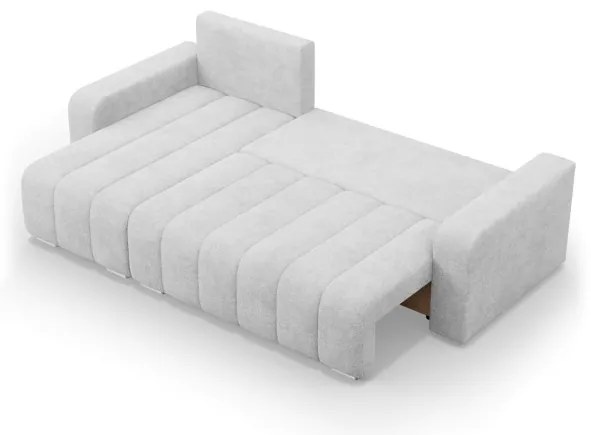 Rohová rozkladacia sedačka ABRIELLE ľavá, svetlosivá