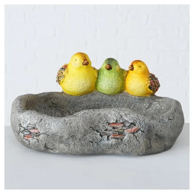 Sivý sadrový náustok pre vtáčiky Boltze Hedda