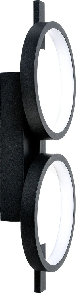 Toolight Toolight, LED nástenné svietidlo, 13W, 4000K, 1500lm, APP1917-W, čierna, OSW-66062