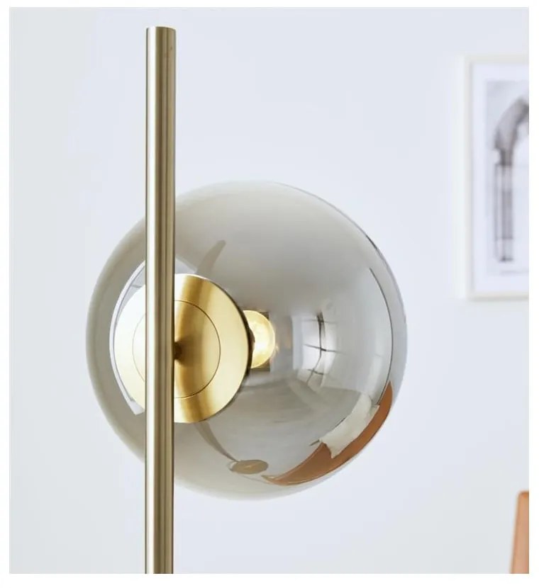 Čierna stojacia lampa Markslöjd Dione, výška 134,5 cm