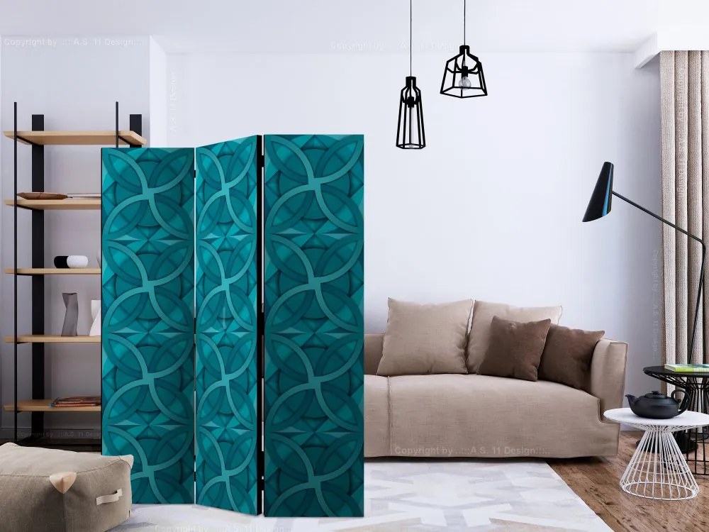 Artgeist Paraván - Geometric Turquoise [Room Dividers]