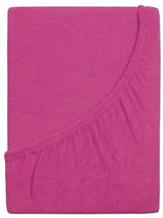Froté plachta do detskej postieľky EXCLUSIVE 70x140 cm purpurová