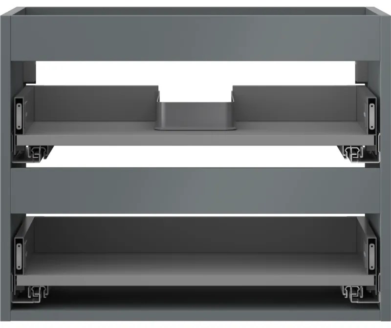 Mexen Box-A, závesná skrinka 60 cm, 2 zásuvky, grafitová matná, 91AX0-0600-470-2-66