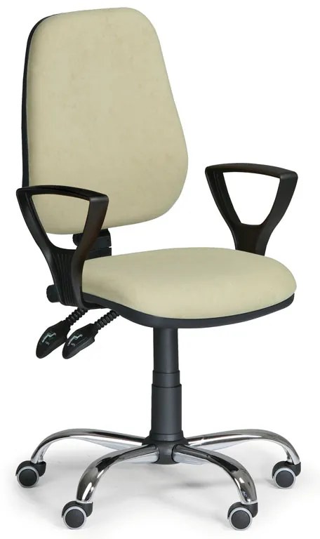 Pracovná stolička Comfort SY s podrúčkami, zelená