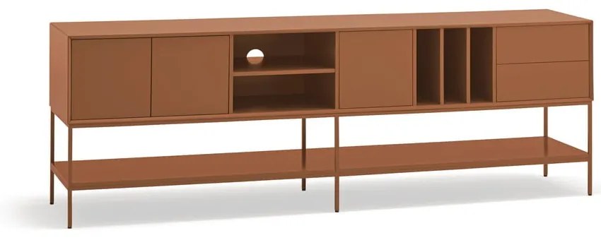 TV stolík v tehlovej farbe 220x74x45 cm Platt – Teulat