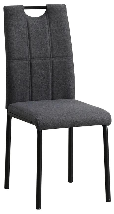 Jedálenská stolička, sivá/kov, JONKA