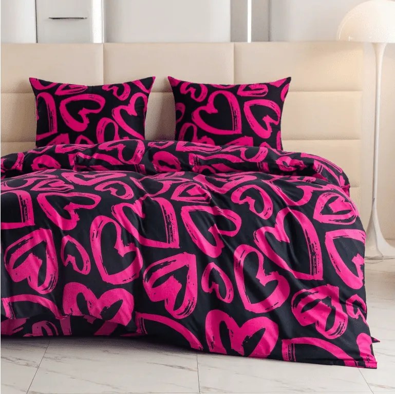 Obliečky z mikrovlákna AMORYS ružové Rozmer obliečky: 2 ks 70 x 80 cm | 160 x 200 cm