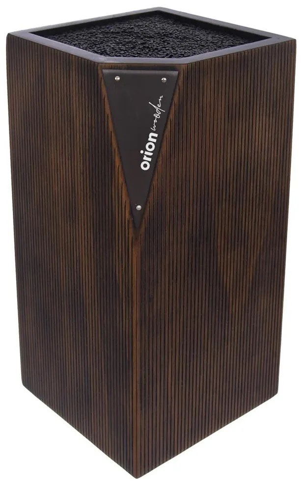 ORION Wooden drevený stojan na nože so štetinami, 11 x 11 x 23 cm