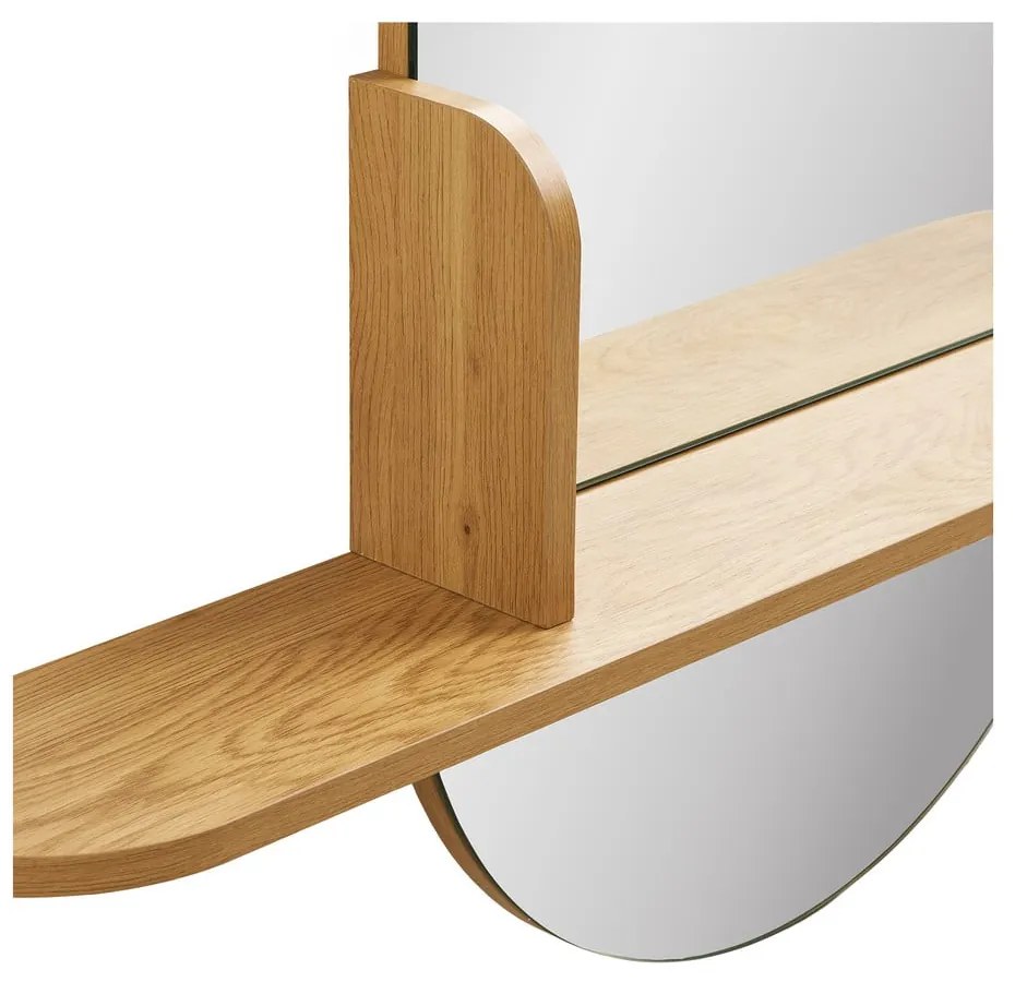 Nástenné zrkadlo s poličkou 92x94,5 cm Barco – House Nordic