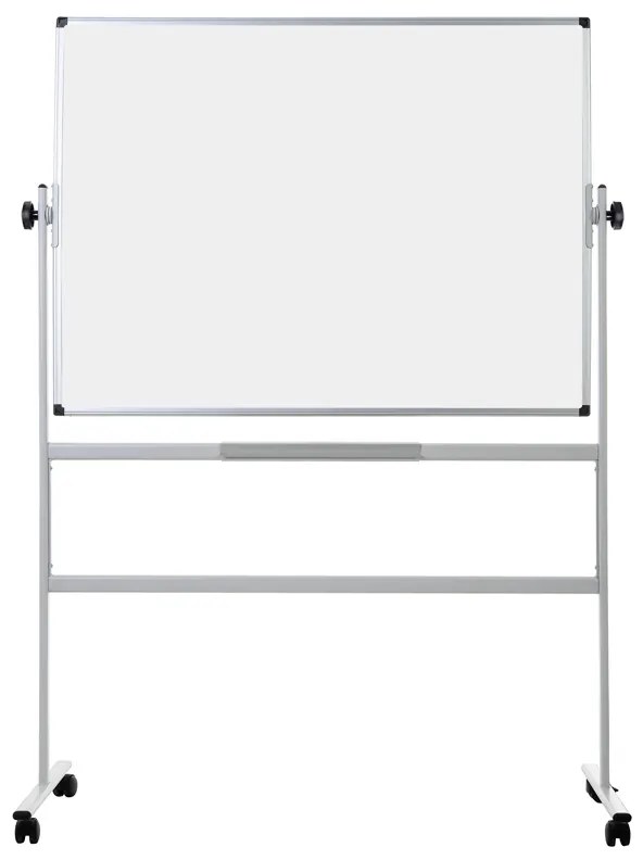 Bi-Office Mobilná otočná obojstranná biela popisovacia tabuľa, magnetická, 1200 x 900 mm