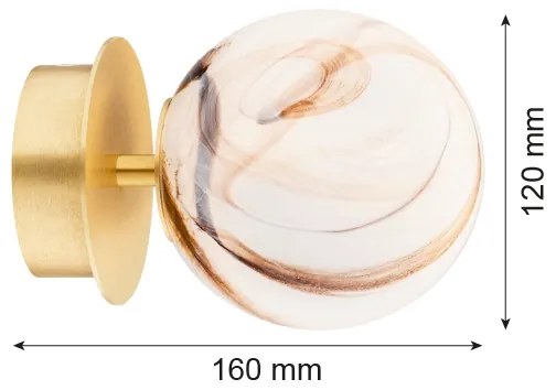 Argon 8453 - Nástenné svietidlo FABIO 1xE14/7W/230V alabaster zlatá