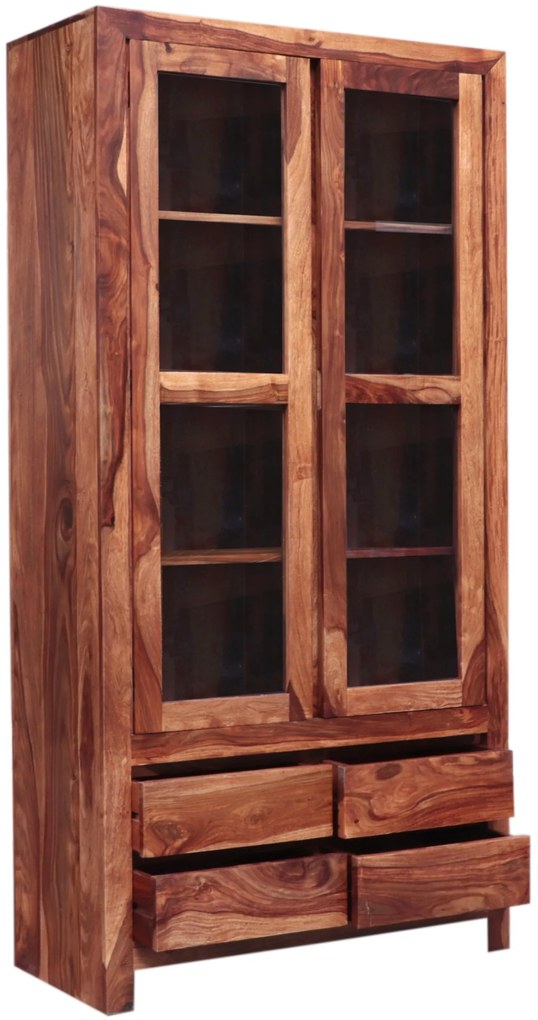 furniture-nabytek.cz - Vitrína do obývačky z masívu palisander 100x200x45