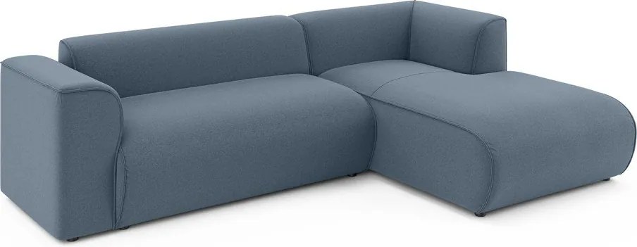 Modrá rohová pohovka (pravý roh/s leňoškou) Merid – Ropez