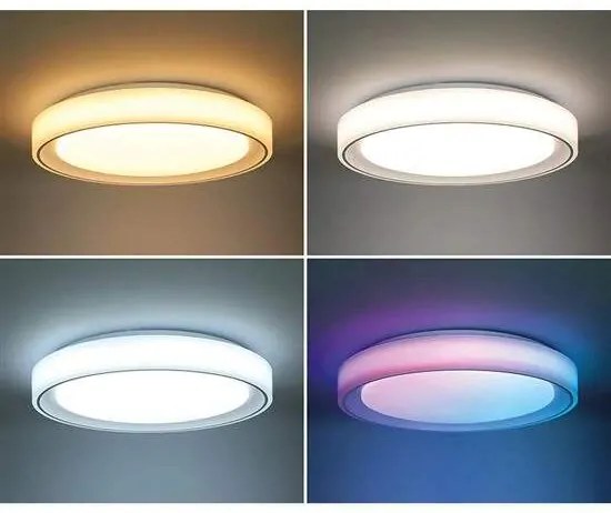 Solight LED osvetlenie s diaľkovým ovládačom Floco, 30W + 6W RGB, 2100lm, 40cm, zmena chromatickosti, stmievateľná
