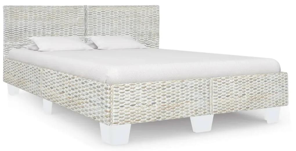 vidaXL Rám postele sivý prírodný ratan 160x200 cm