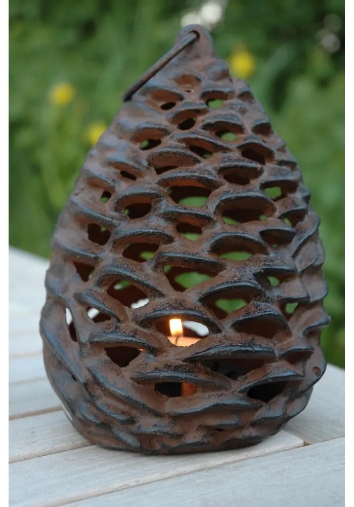 Kovový lampáš (výška 18 cm) Pine Cone – Esschert Design