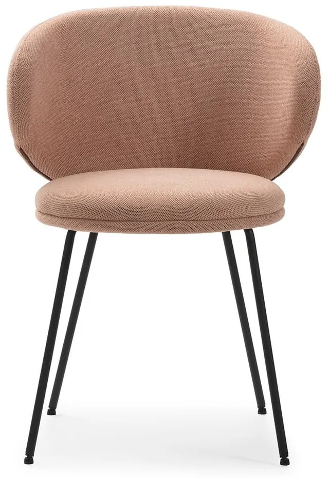 Svetloružové čalúnené jedálenské kreslá v súprave 2 ks Rush – Marckeric