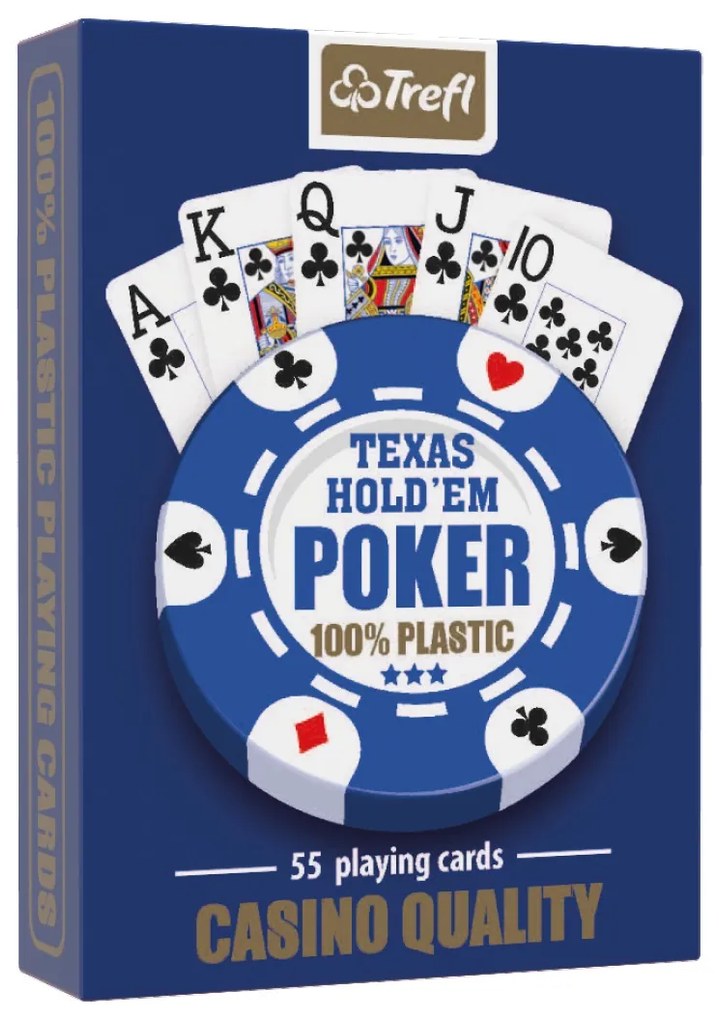 KIK MUDUKO Trefl hracie karty Poker 100% plast 55ks.